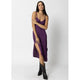 The Silky Slip Midi Dress in Purple