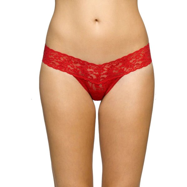 Hanky Panky Signature Lace Low Rise Thong in Red - Romantiques