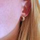 18k Gold Filled Rounded C- Hoop Earrings