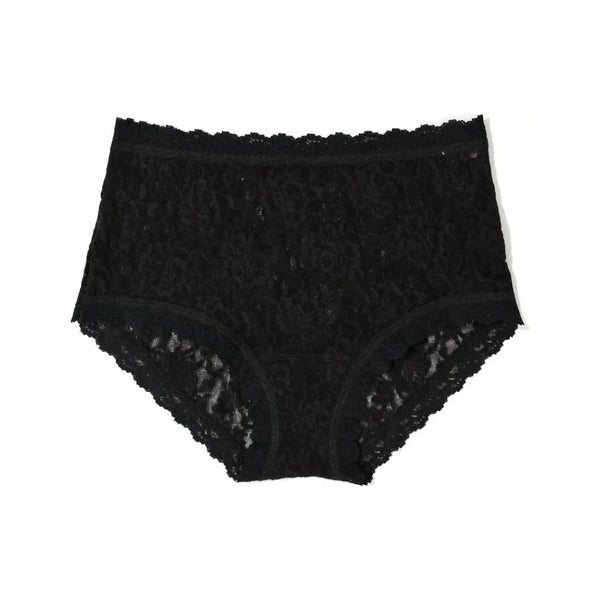 Signature Lace High Rise Boyshort in Black - Romantiques