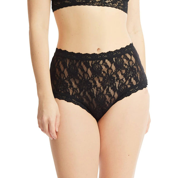 Signature Lace High Rise Boyshort in Black - Romantiques