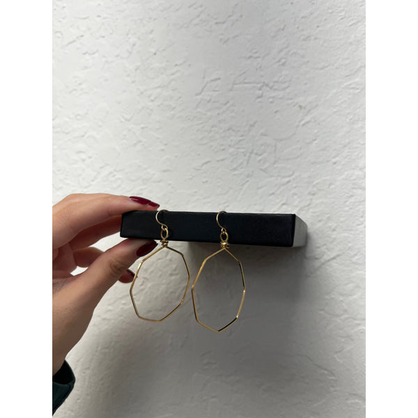 14k Gold Filled Octagon Hoop Earrings