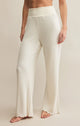 Dawn Smocked Rib Pant in Bone - Romantiques