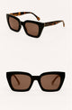 Hideaway Brown Polarized Sunglasses in Black Tortoise - Romantiques