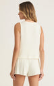 Sloane V-Neck Rib Tank in Bone - Romantiques