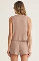Sloane V-Neck Rib Tank in Iced Coffee - Romantiques