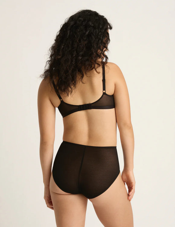 Boody Bamboo Mesh Triangle Bralette in Black