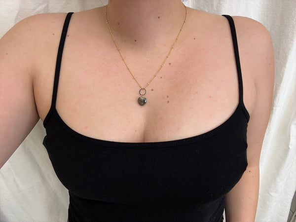 April Martin Labradorite Heart Necklace - Romantiques