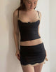 Delicious With Lace Lily Half Slip in Black/Parchment - Romantiques