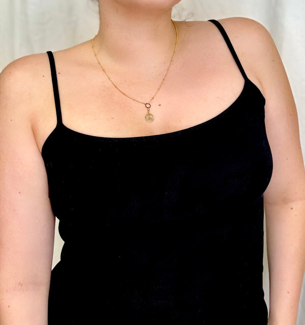 April Martin Peace & Love Necklace in 14k Gold Fill - Romantiques