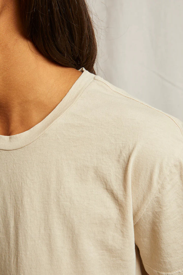 Harley Lightweight Cotton Boxy Crew Tee in Putty - Romantiques