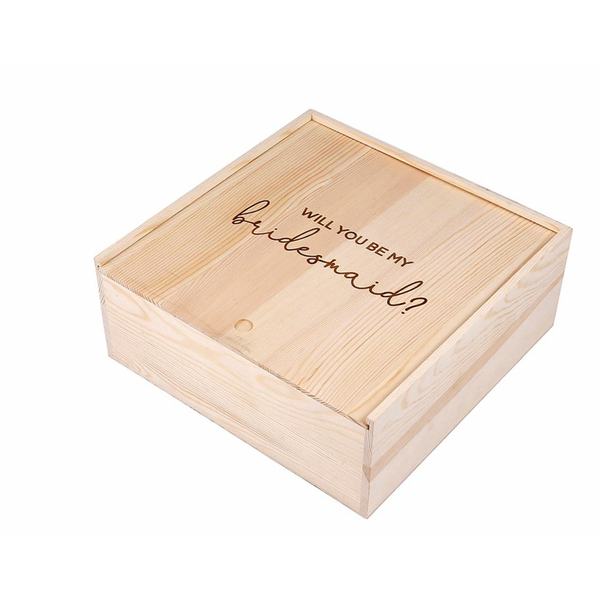 Bridesmaid Proposal Box in Pine - Romantiques