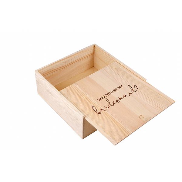 Bridesmaid Proposal Box in Pine - Romantiques