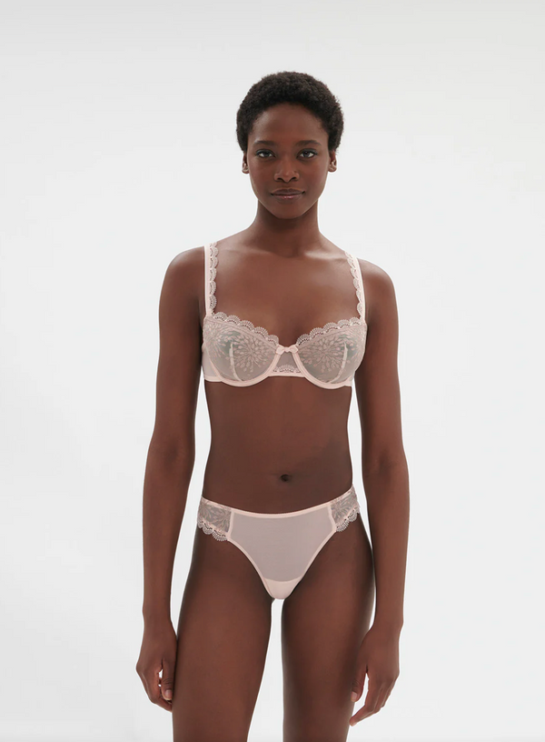 Simone Perele Singuliere Tanga Thong in Petal Powder