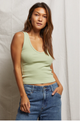 Maria Structured Rib Tank in Pistachio