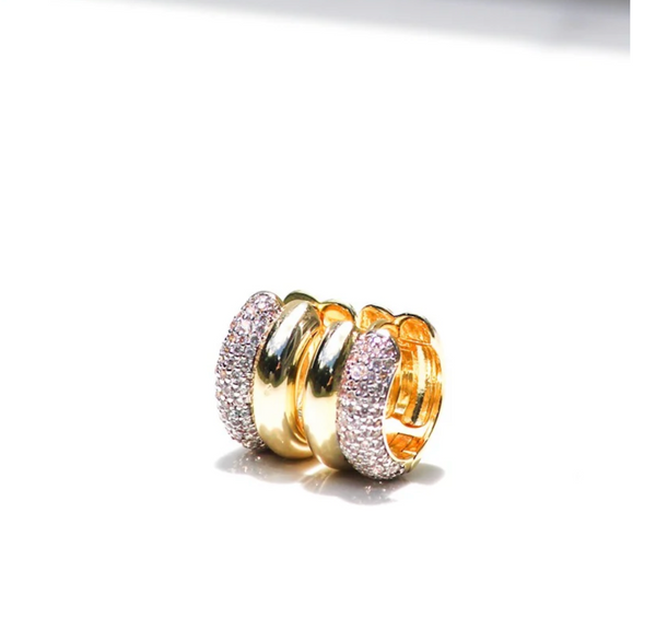Double Donut Huggies in 14k Gold Vermeil - Romantiques