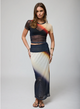 Mesh Fold Down Maxi Skirt in Hot Summer Nights - Romantiques