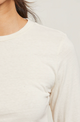 Jamie Cotton Long Sleeve Crew Tee in Sugar - Romantiques
