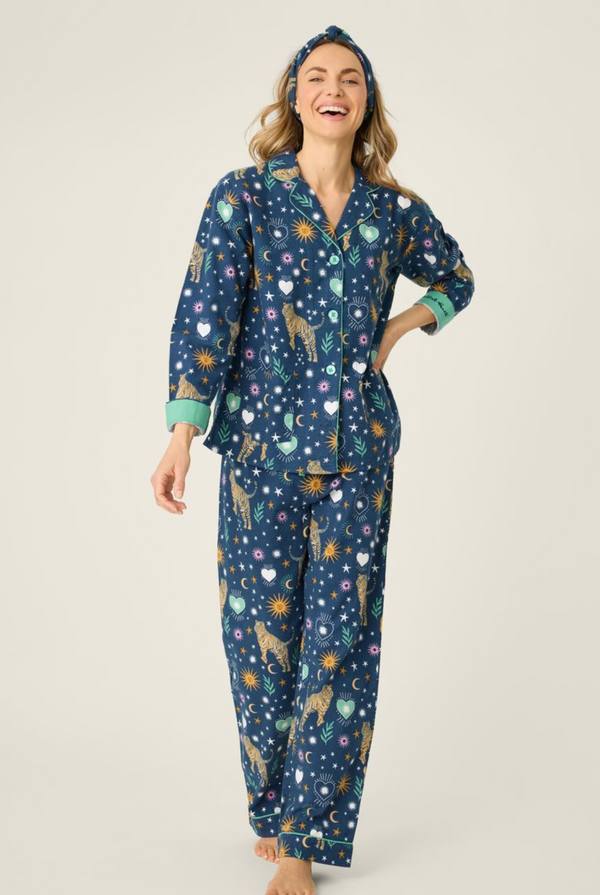 Wild At Heart Tiger Print Flannel PJ Set - Romantiques