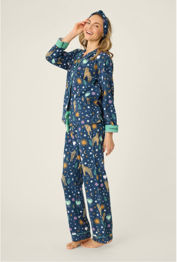 Wild At Heart Tiger Print Flannel PJ Set - Romantiques