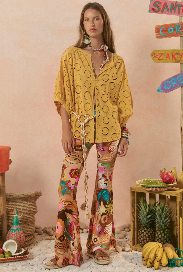 Birth of Venus Bell Bottoms in Caramel - Romantiques