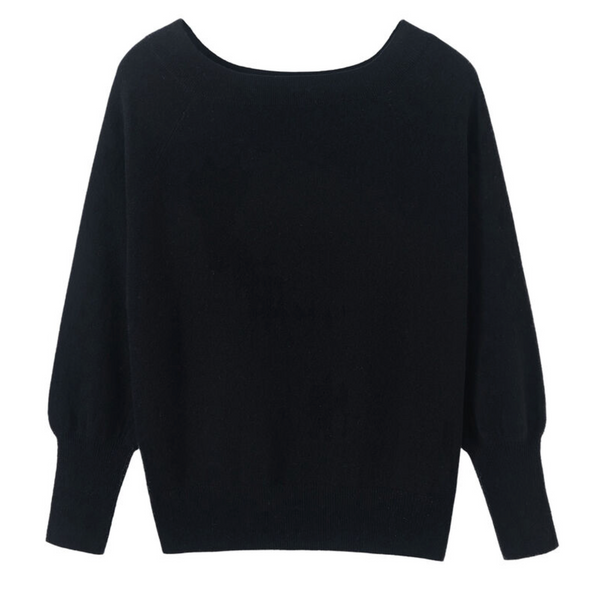 Corry Long Sleeve Pullover Sweater in Black - Romantiques