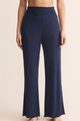 Dawn Smocked Rib Pant in Blue Sapphire - Romantiques