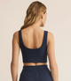 Zoe Rib Tank Bra in Blue Sapphire - Romantiques