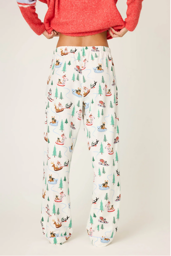 Sleigh All Day Winter Print Flannel Pant - Romantiques