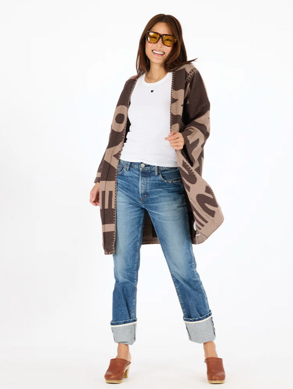 Blankie Love Lesson Cardi In Black-Taupe - Romantiques