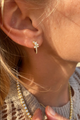 Native Gem Tropicale Huggies Earrings in White Opal - Romantiques