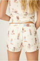 Ruff On The Range Dog Print Shorts in Natural - Romantiques