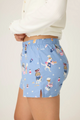 Baked Woof Love Dog Print Flannel Shorts - Romantiques