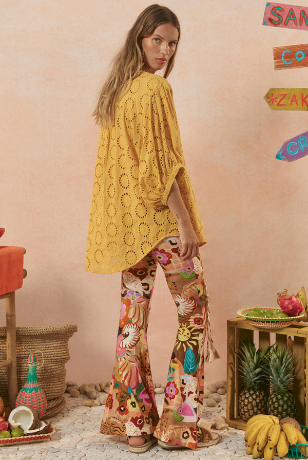 Birth of Venus Bell Bottoms in Caramel - Romantiques