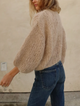 Shaggy Alpaca Bomber Cardigan In Beige - Romantiques