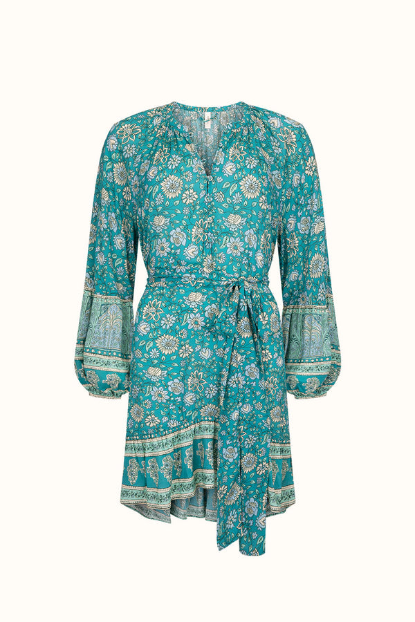 Eysian Tunic Dress in Jade - Romantiques