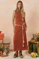 Rhodes Knit Maxi Dress in Cinnamon - Romantiques