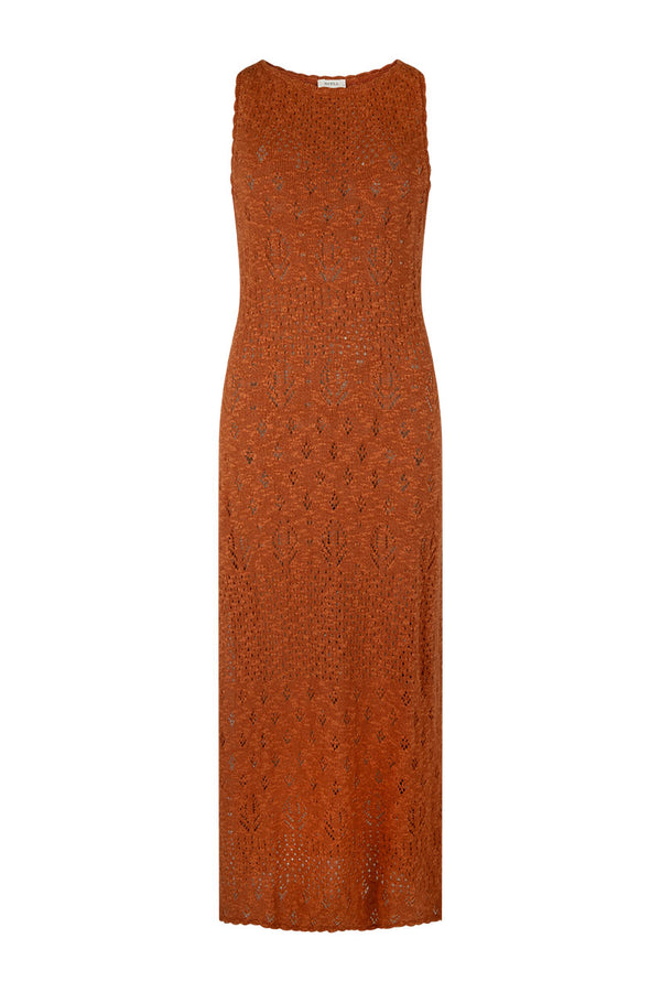 Rhodes Knit Maxi Dress in Cinnamon - Romantiques
