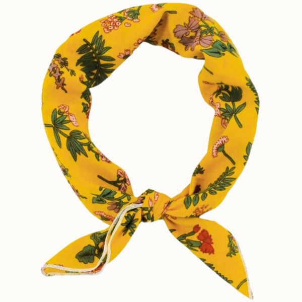 Chic Versatile Neckerchief Scarf in Mustard - Romantiques