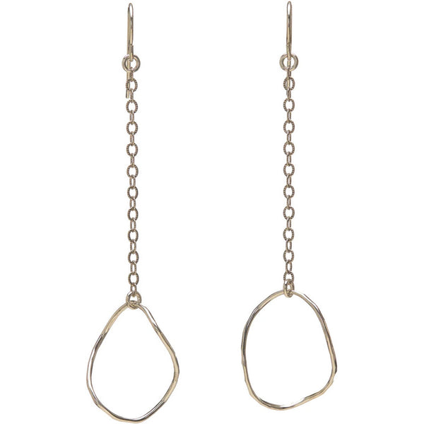 Oval Twist Chain Drop Earrings - Romantiques