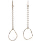Oval Twist Chain Drop Earrings - Romantiques