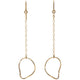 Oval Twist Chain Drop Earrings - Romantiques