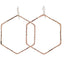 Small Hexagon Hoop Earrings - Romantiques