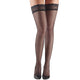 Up All Night Thigh Highs In Sheer Black - Romantiques