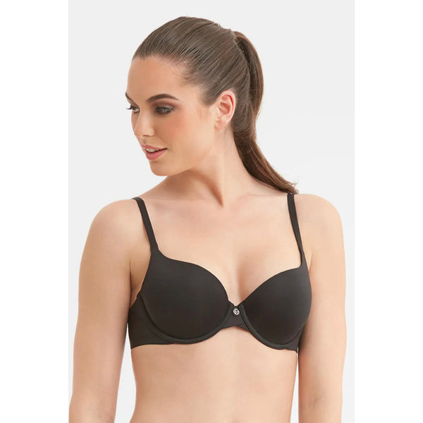 Pure Demi Cup T-Shirt Bra in Black - Romantiques