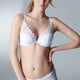 Saga Push Up Plunge Bra In White - Romantiques