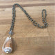 Cone shell on black beaded chain - Romantiques