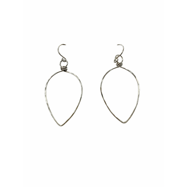 Small Hammered leaves sterling - Romantiques