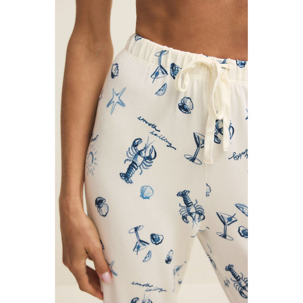 Classic Lost at Sea Jogger Pant in Vanilla Ice - Romantiques