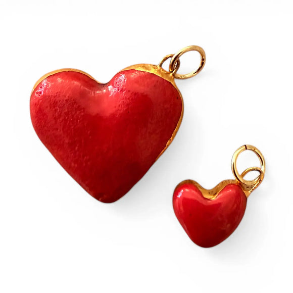 Shà Parlé Small Red Heart Charm - Romantiques